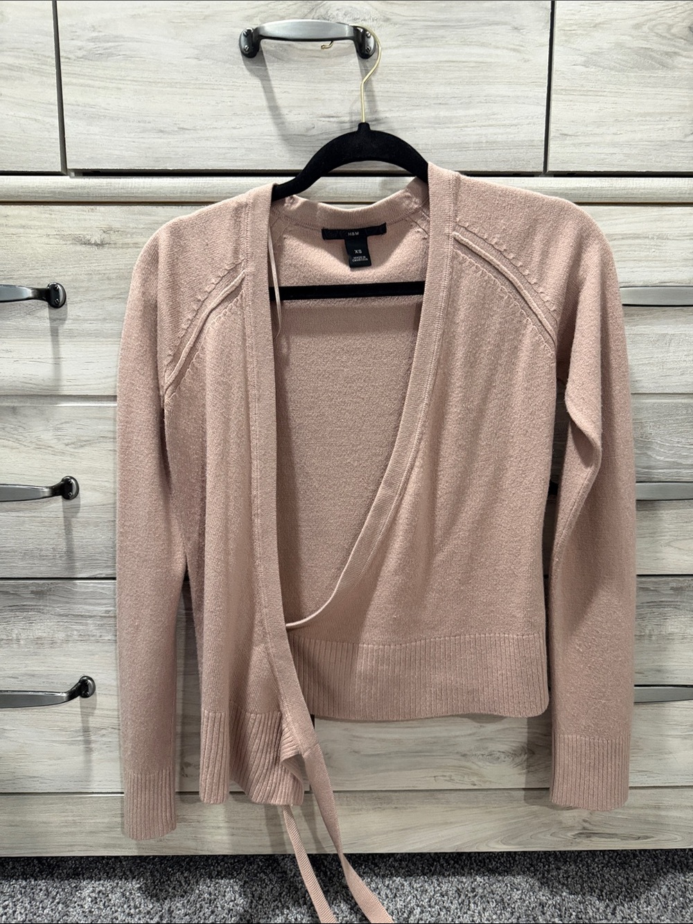 H&M Dusty Pink Wrap Cardigan